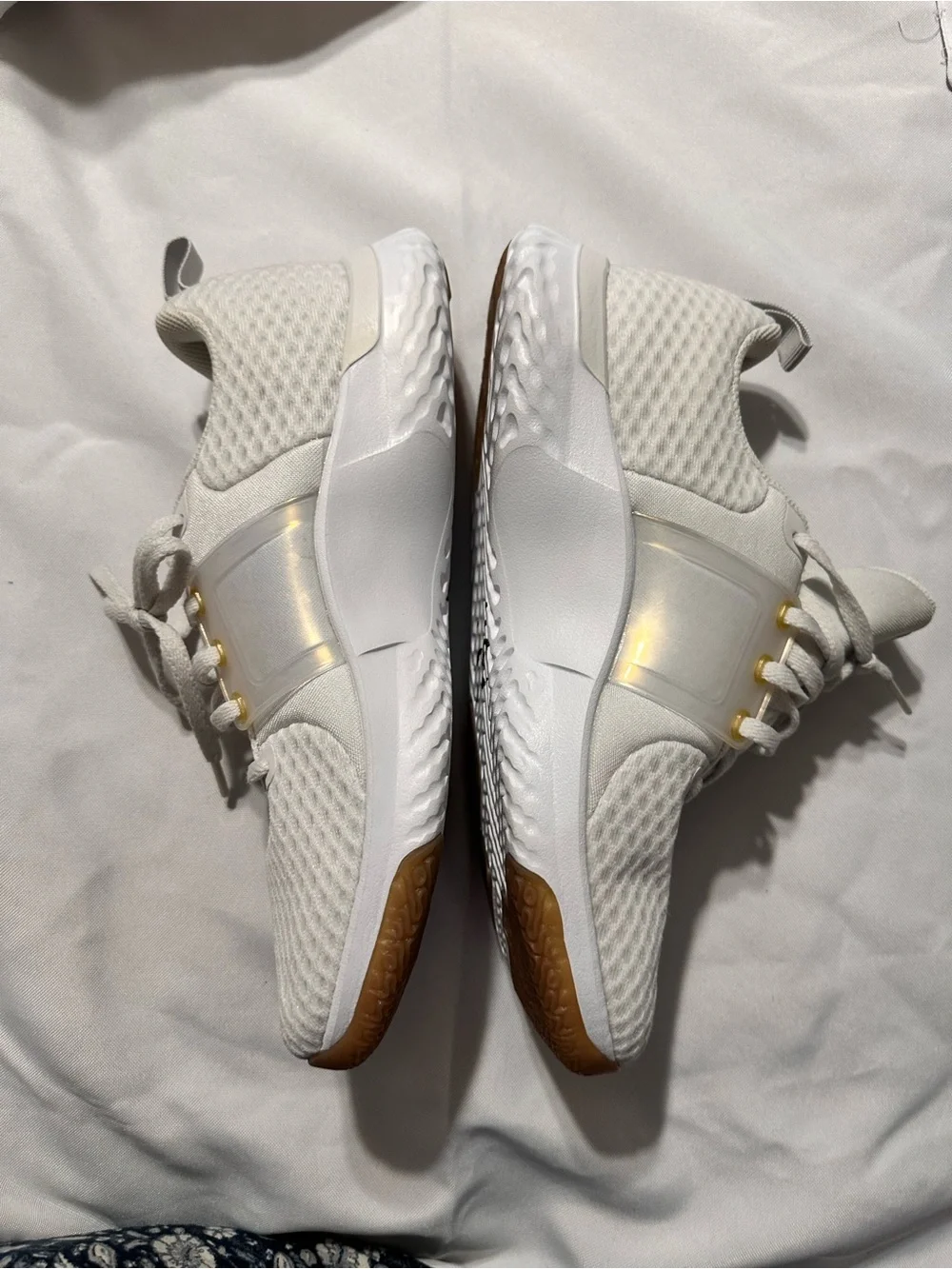 Nike White & Gold Running Sneakers